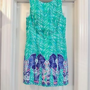 Green and Blue Sleeveless Dress